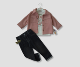 طقم اولادي 3 قطع شتوي جيبين